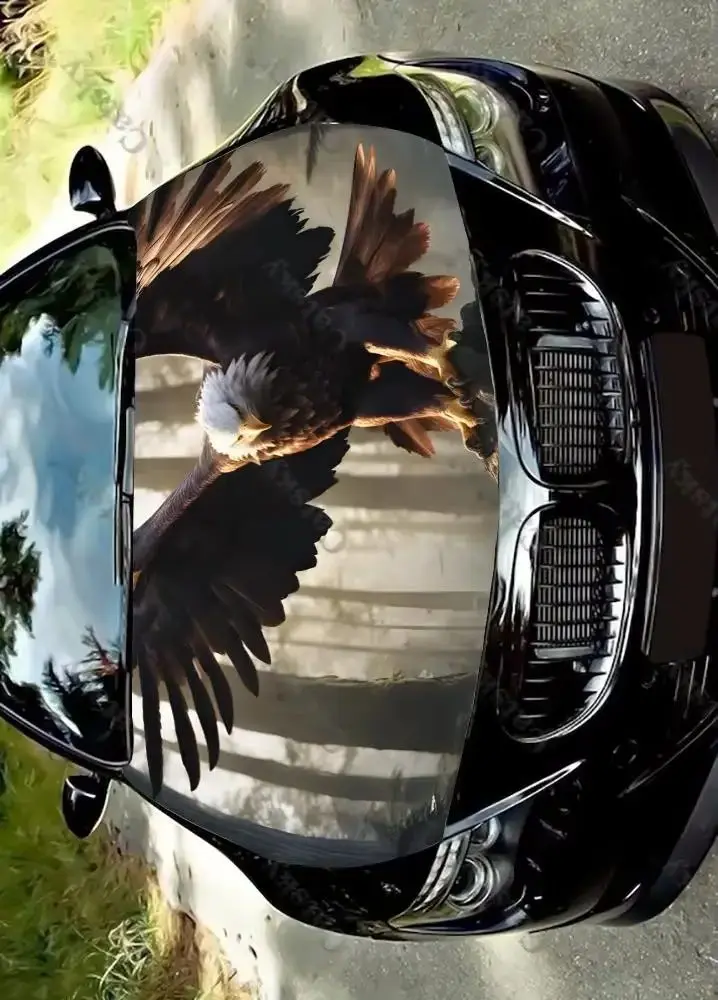 

eagle animal Car Hood Decal Vehicle Decals Vinyl Sticker Auto SUV Wrap Stickers Truck Graphic Cars Bonnet Vinyls