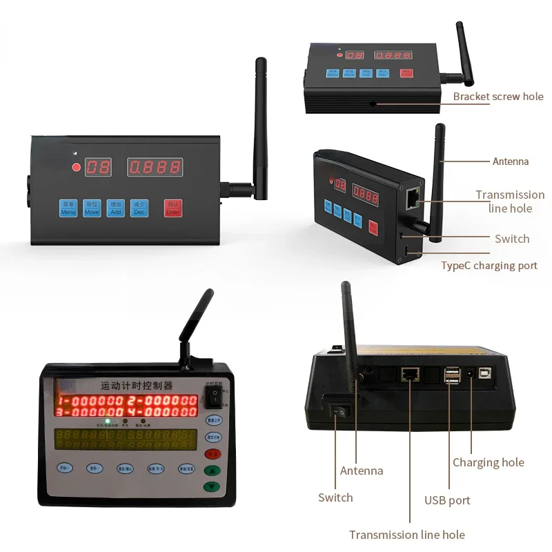 Double Race Version Wireless La-ser Track Timer for Sprints Roller Skating Speed Track and Field Running Sports Bicycle