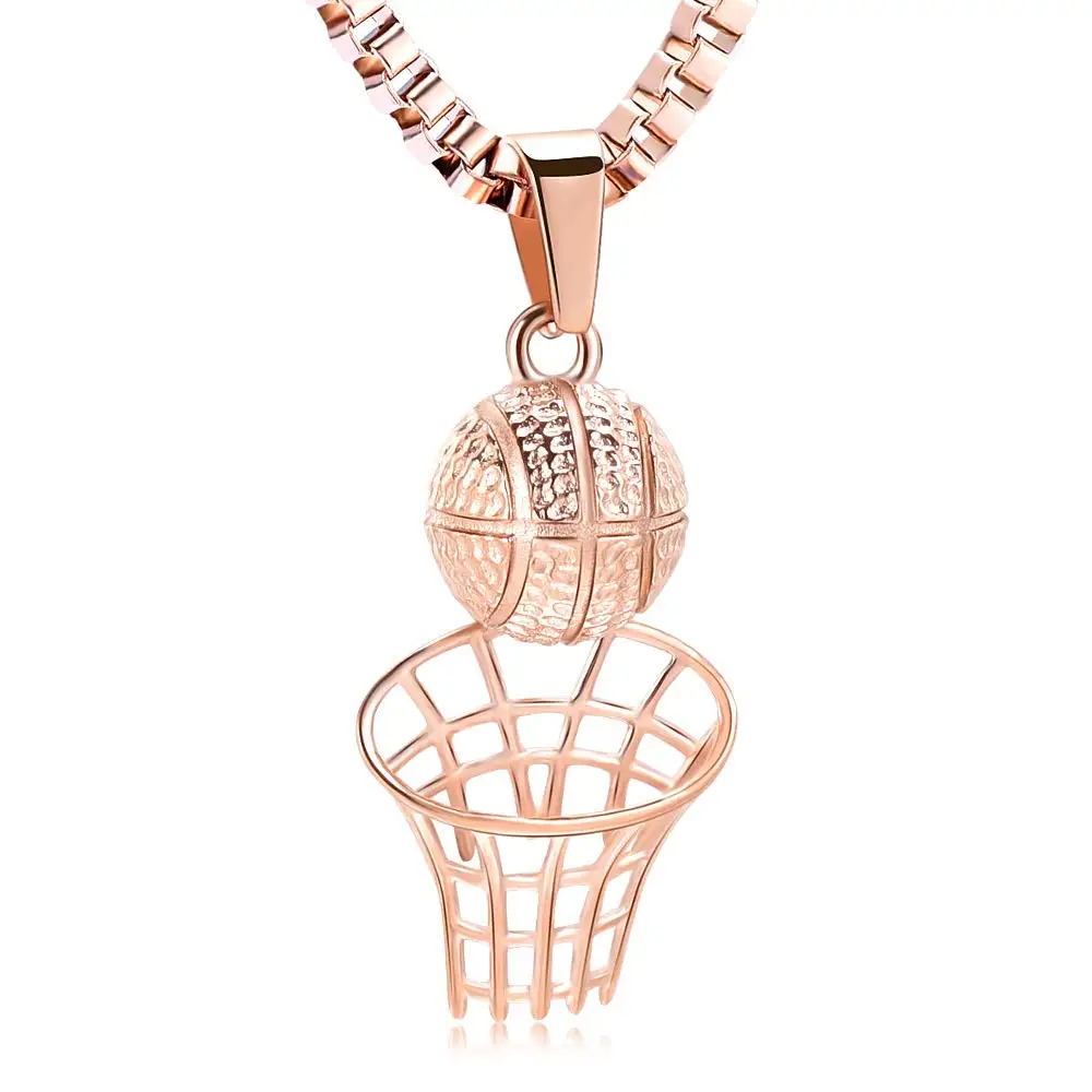 Urn Necklace for Ashes Basketball Hoop Cremation Jewelry Ashes Pendant Stainless Steel Keepsake Memorial Jewelry for Men Women