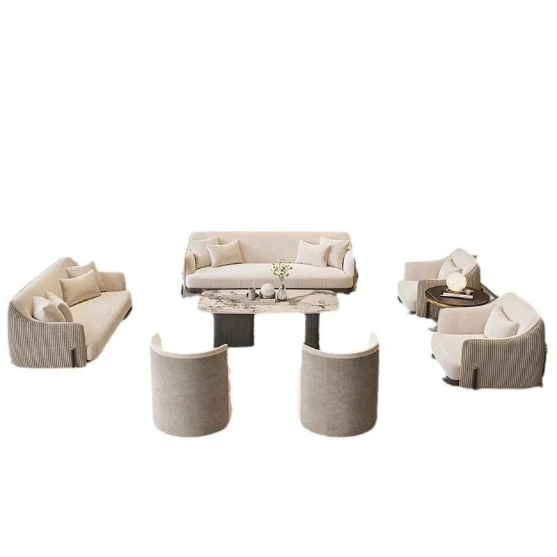 New Chinese-style single-seat sofa hotel sal es office reception lei sure so fa ne gotiation ta ble