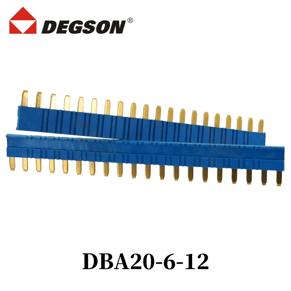 10Pcs DEGSON DBA20-6-16-00ZH DBA20-6-12 Din rail terminal blocks DBA20 Phoenix Contact Bridge Short Circuit Bar Accessories