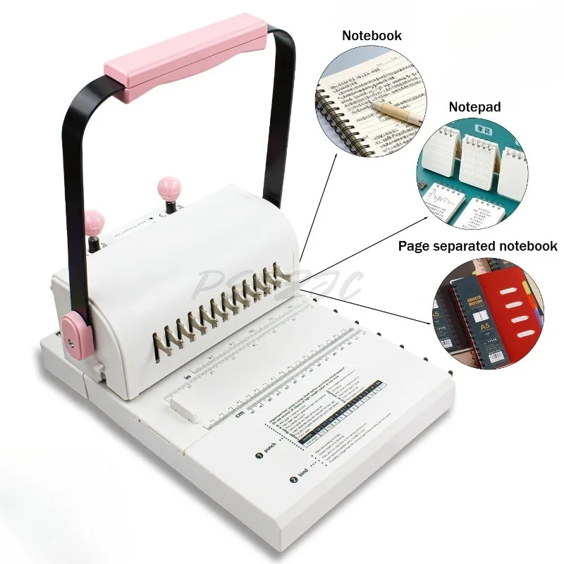 Double Coil with A Cutting Knife Punching Machine Multifunctional Binding Machine Document Bidding Document
