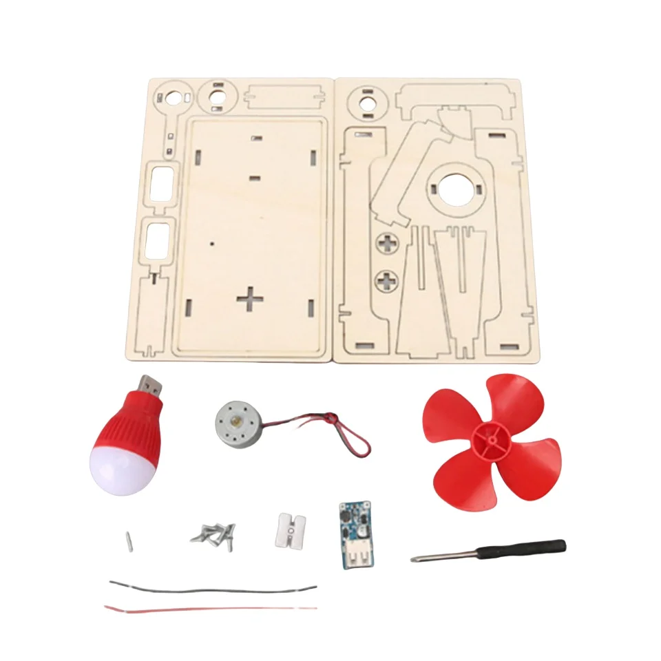 DIY Holz-Windkraft-Experimentier-Set Praktisches MINT-Lernset Physik Energie Wissenschaft Zusammenbaubares Kreatives Entdeckungs-Spielzeug für Kinder – Detail 4