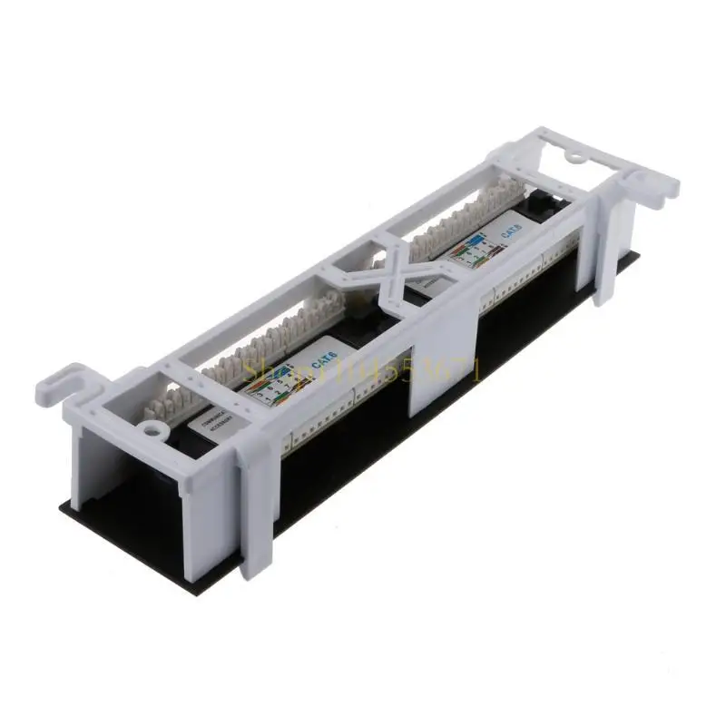 Best Seller CAT6 Patch Panel Wall-Mount and Rack Mount RJ45 Networking Patch Panel Kit 12 Ports