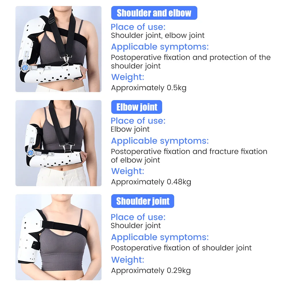 Elbow Support Bracket Align Prescription Brace Hinged Range of Motion, Shoulder Sling Stabilizer for Post-Op, Surgery Recovery