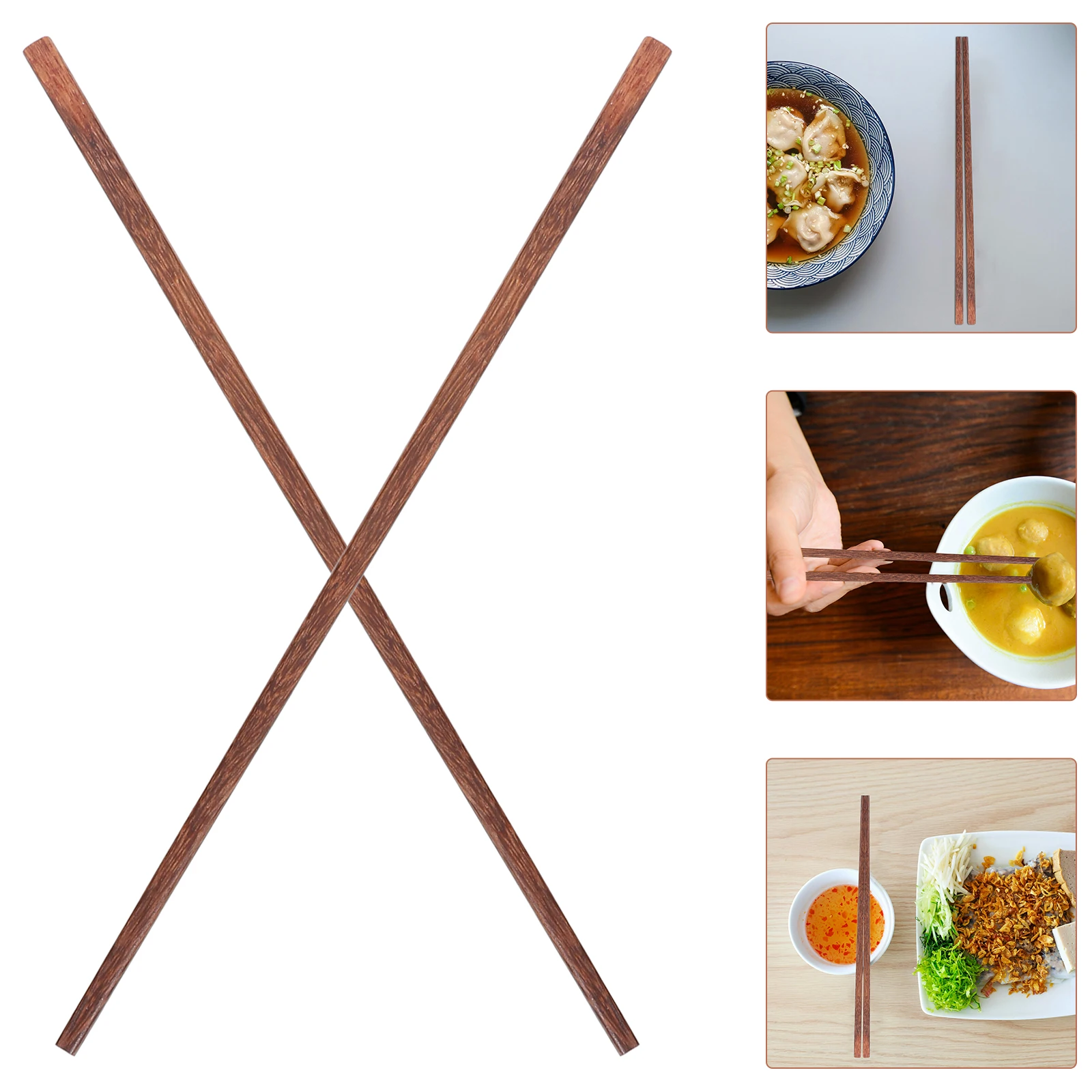 10 pares de palillos de madera, utensilios de cocina chinos, reutilizables, aptos para lavavajillas, cocinar a granel, alargar para comer