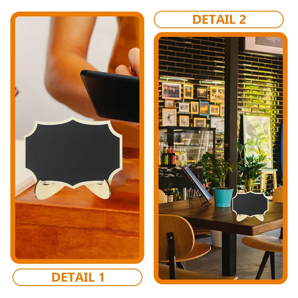 

6 Pcs Small Bulletin Board for Desk Tabletop Signs Mini Letter Boards Message Erasable Letterboard