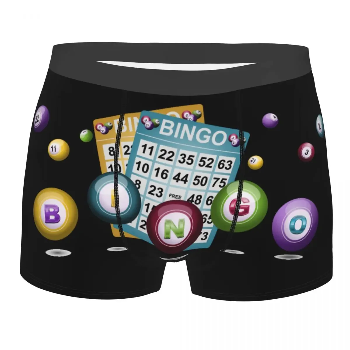 Custom Funny Hot Game Bingo Boxers Shorts Panties Male Underpants Breathable Briefs Underwear