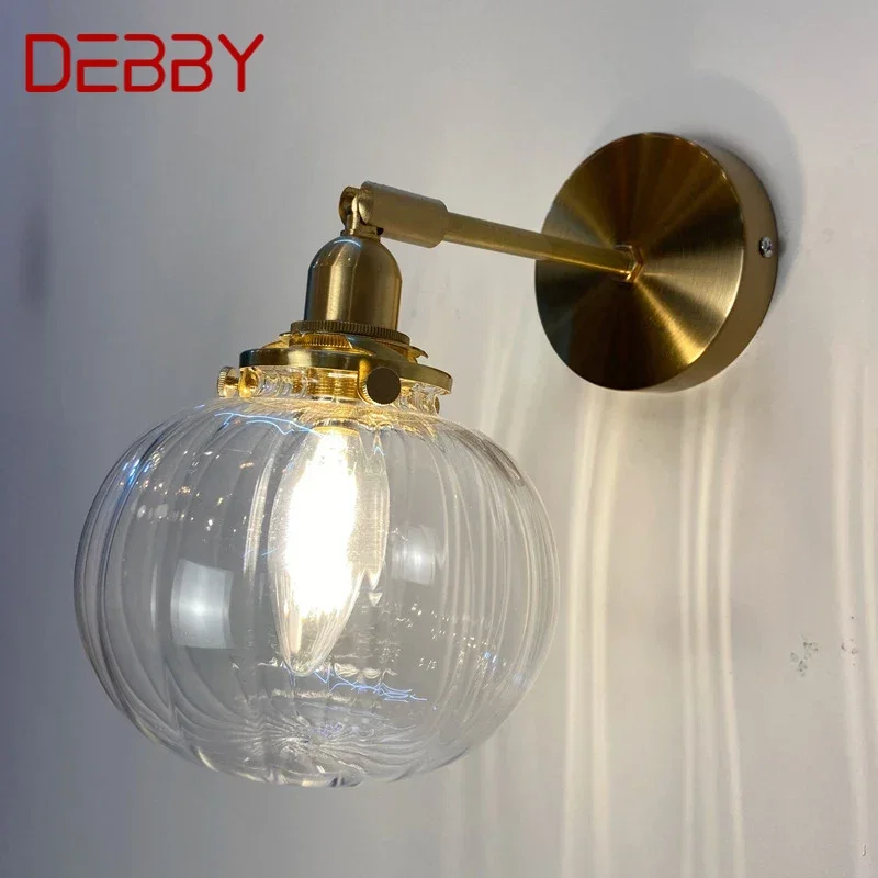 

DEBBY Nordic Brass Wall Lamp Indoor Living Room Bedroom Bedside Lamp Modern Hotel Corridor Hallway Wall Lamp