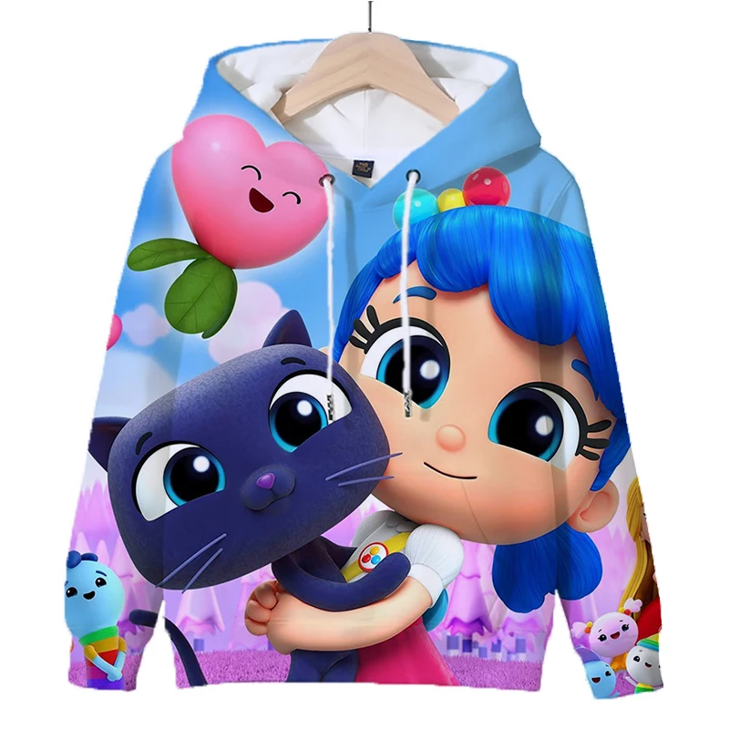 True and the Rainbow Kingdom Hoodies Kawaii Girls Sweatshirts Tops Children Cartoon 3D Hoodie Pullover Sudadera Kids Tracksuit