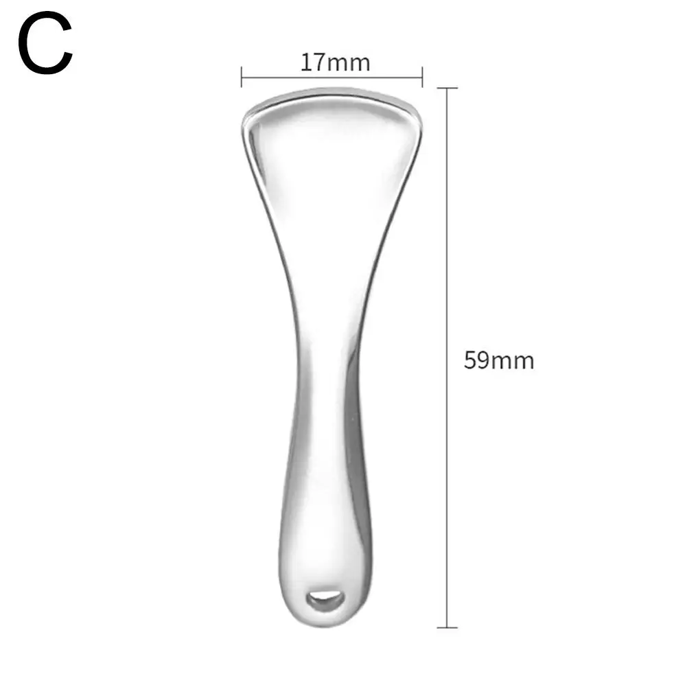 Mini espátula cosmética de Metal y Zinc, palillo curvo, crema de maquillaje, herramientas plateadas para el cuerpo, cuchara para ojos y cara, máscara dorada Cre I4Y4, 1 Uds.