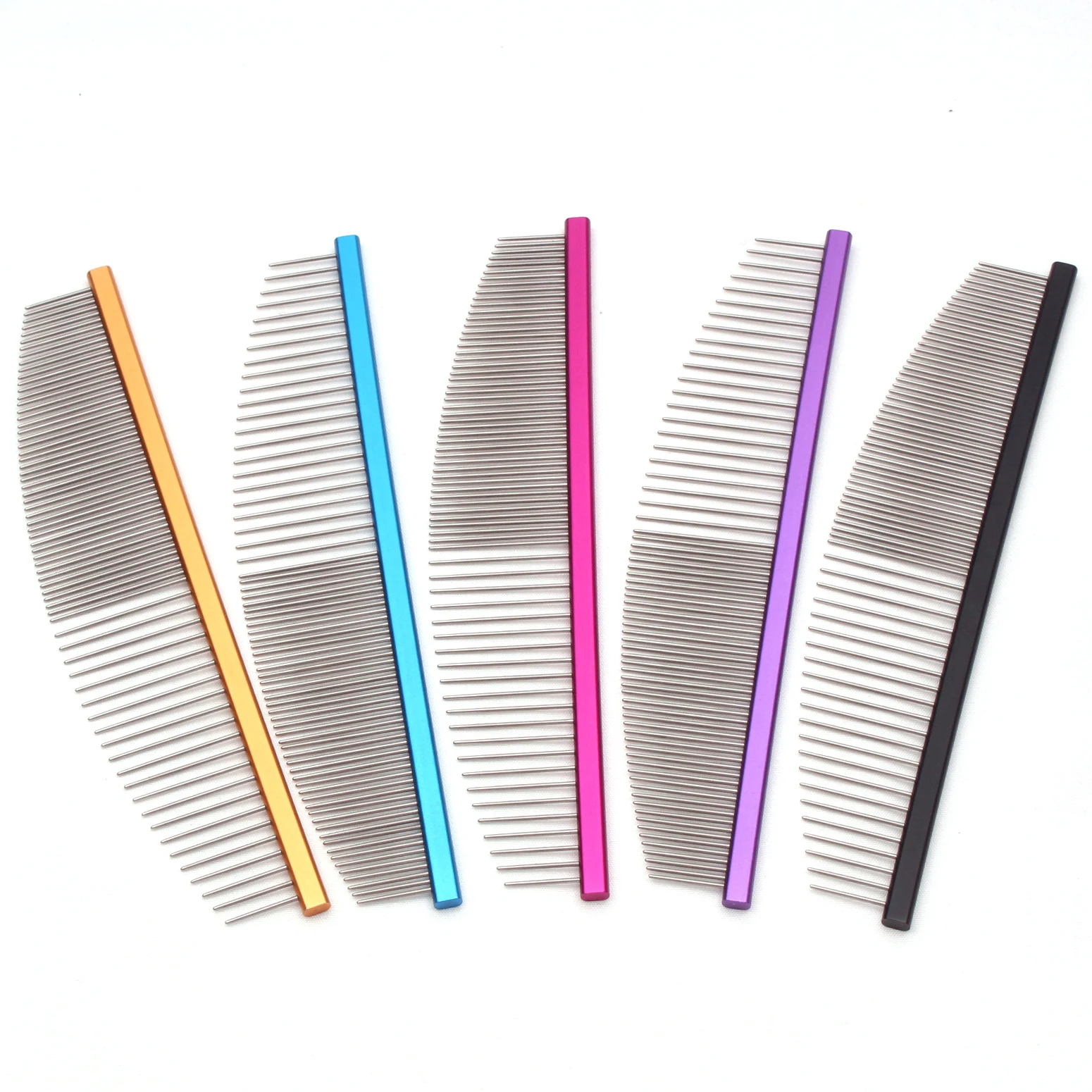 Pet Grooming Comb Aluminum Handle Pet Grooming Brush Dog Hair Care Cat Professional Grooming Brush Pet Combs Hairbrush 7901