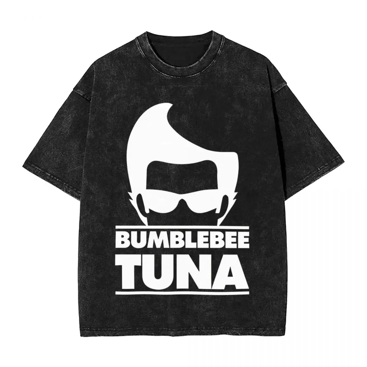 Vintage Washed T Shirt Bumblebee Tuna Cotton T Shirts Jim Carrey Fashion Tshirt for Man Beach Y2K Funny Pattern Top Tees