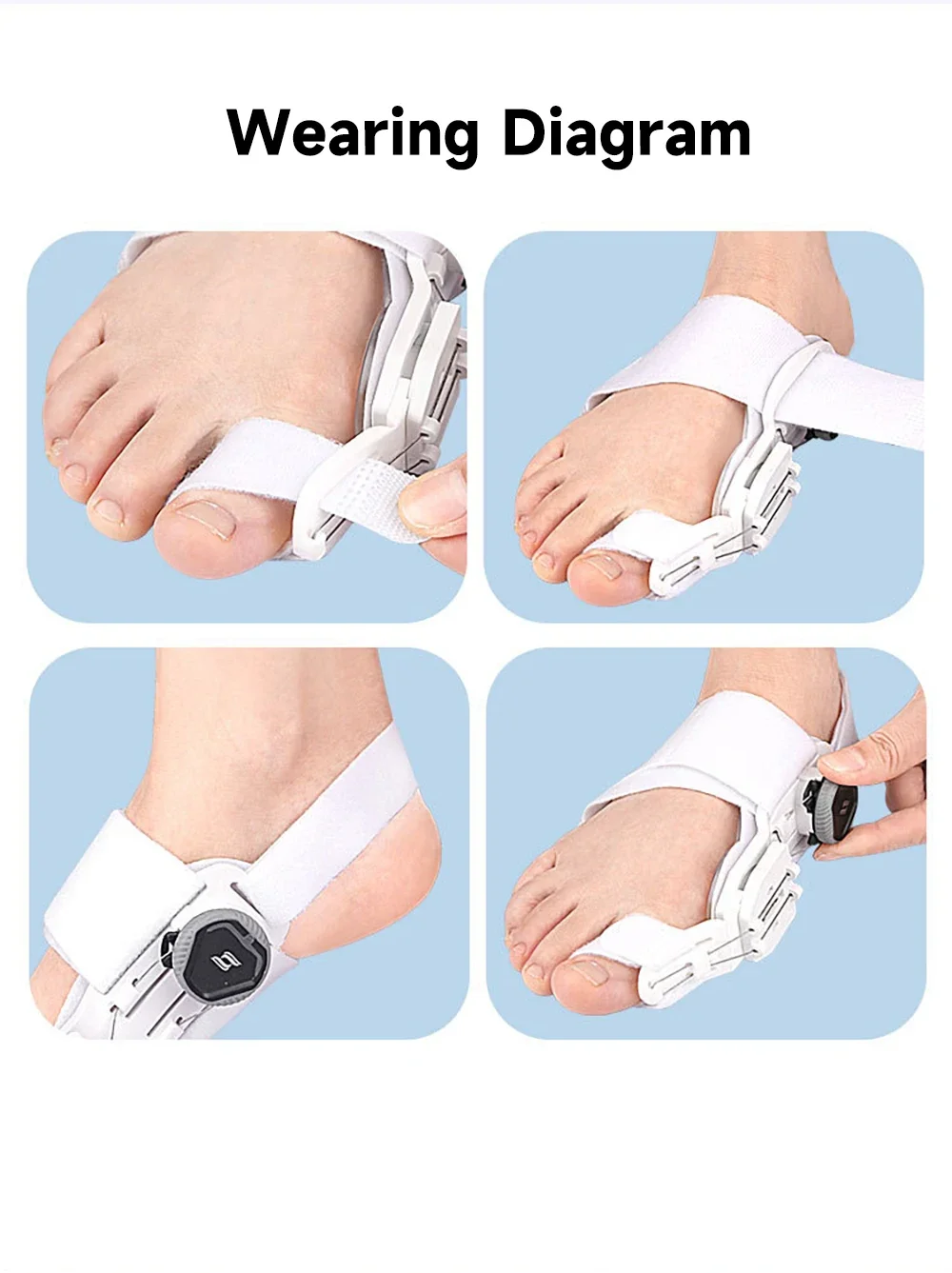 Toe Separator Hallux Valgus Bunion Corrector Orthotics Feet Bone Thumb Adjuster Correction Pedicure Sock Straightener