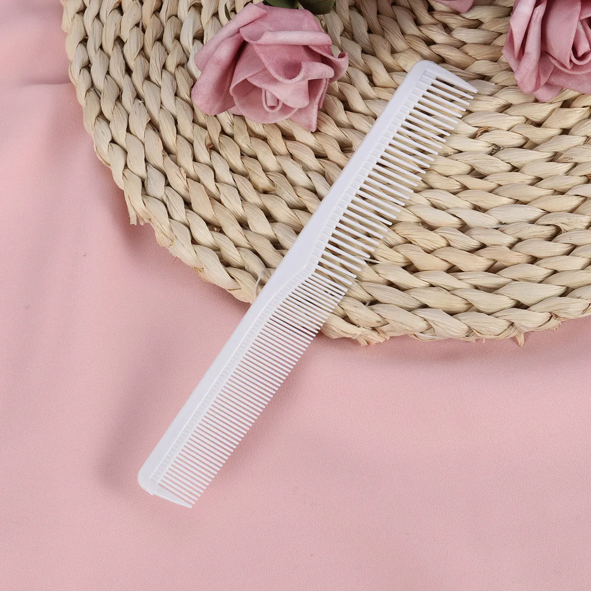 5Pcs Anti-Static Plastic Hair Comb Kit Wide Teeth Density Design for Tangling-Free Styling Home Salon Barber Hairdressing Tools