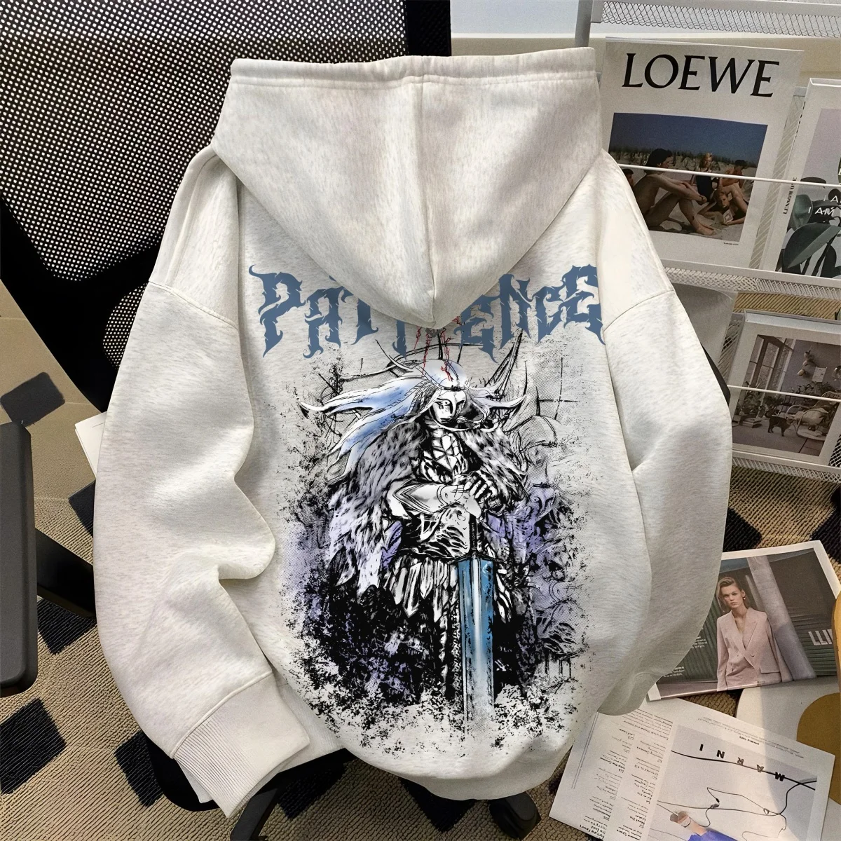 الثقيلة الأمريكية شارع العليا الاتجاه الظلام طباعة الرجال النساء مقنعين البلوز الخريف الشتاء اليومية في الهواء الطلق عادية فضفاض ملابس رياضية دافئة #1