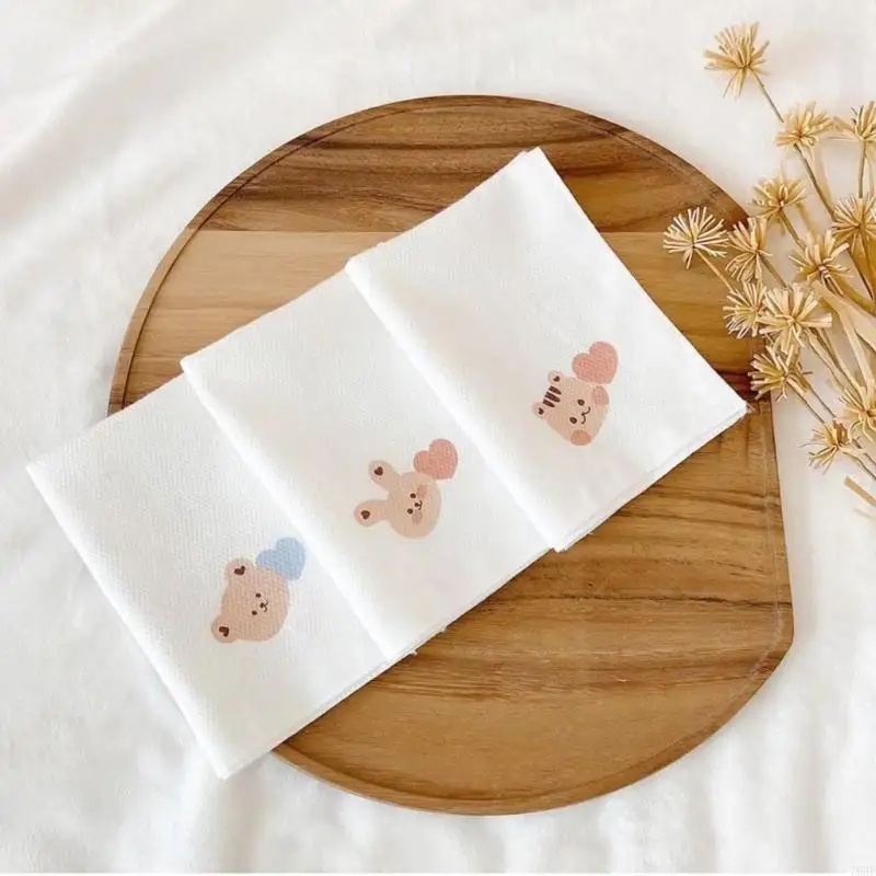 

76HF Multi functional Cotton Towel Bear Rabbit Pattern Towel for Babies & Toddlers
