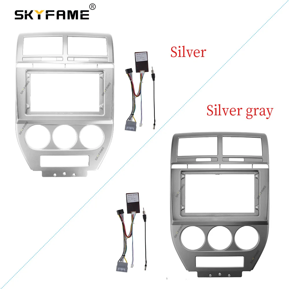 

SKYFAME Car Fascia Frame Adapter Canbus Box Decode Android Radio Fitting Panel Kit For Dodge Caliber Jeep Patriot Compass MK1