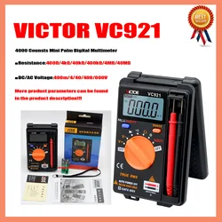 VICTOR VC921  Digital Multimeter DMM Integrated Personal DC AC Voltage Meter Pocket Capacitance Resistance Frequency Tester.