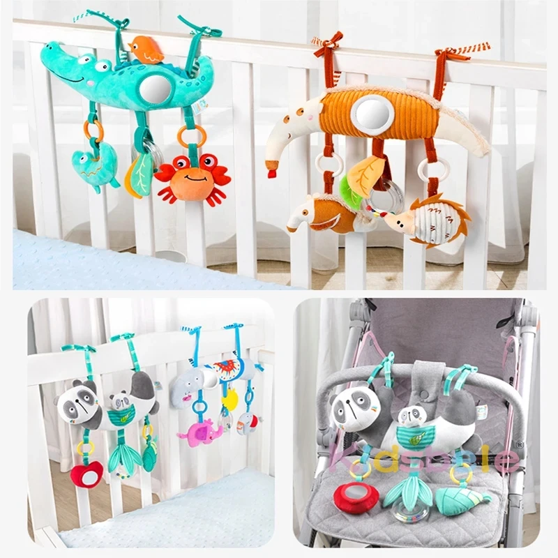 Cute Car Bed Pendant Baby Safety Seat Stroller Pendant Toy Baby Rattle Mobile Educational Toy