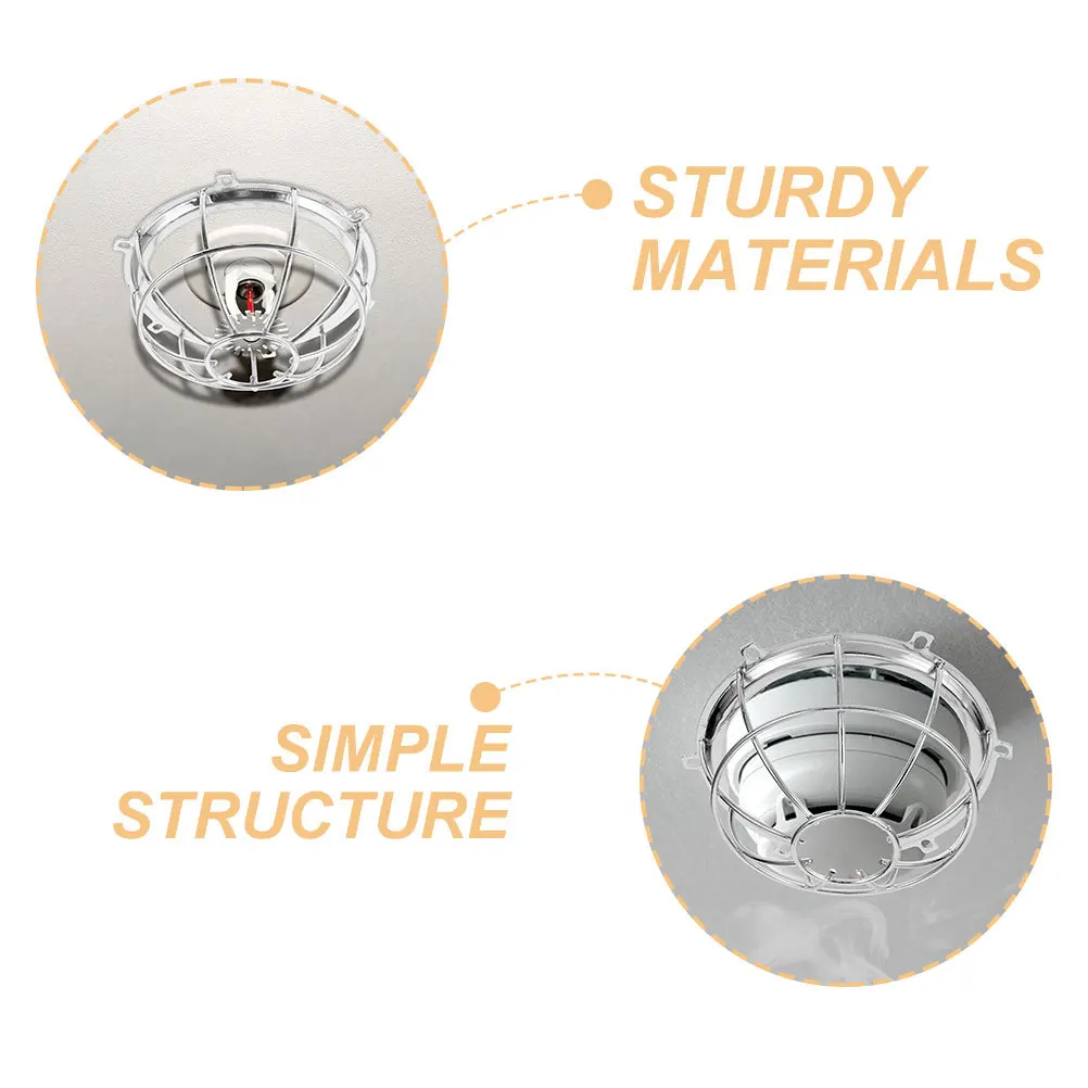 2pcs Fire Sprinkler Protection Cover Guard Cage Durable For Cooking Sensor Transducer Protective Housing