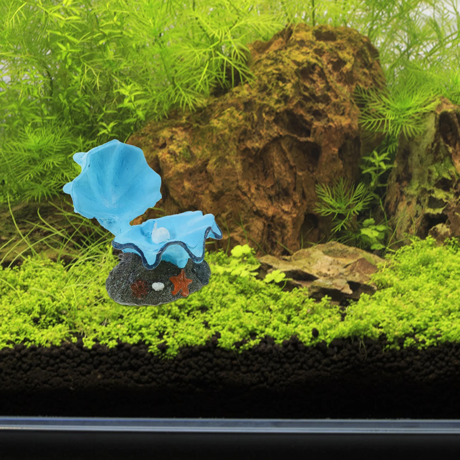الراتنج قذيفة حوض السمك الديكور تصميم واقعي قاعدة مستقرة خزان الأسماك الفوار الهواء حجر الأكسجين فقاعة الناشر حوض السمك