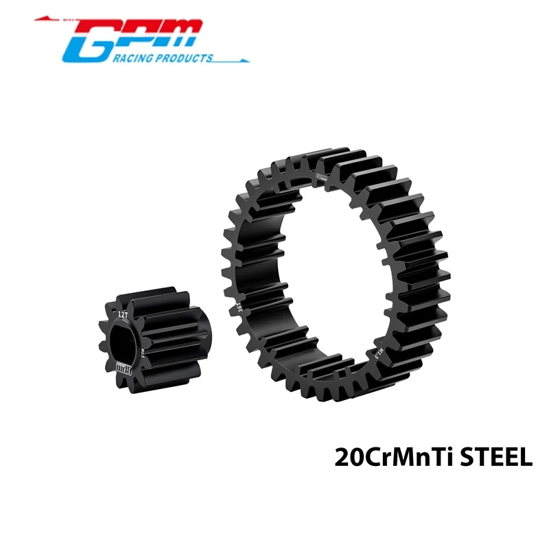 GPM MAKX1236TS 20CrMnTi Steel Center Diff Gear Set 36T/12T (M1.5) For ARRMA 1/5 Kraton / Outcast 8S EXB RC Upgrade
