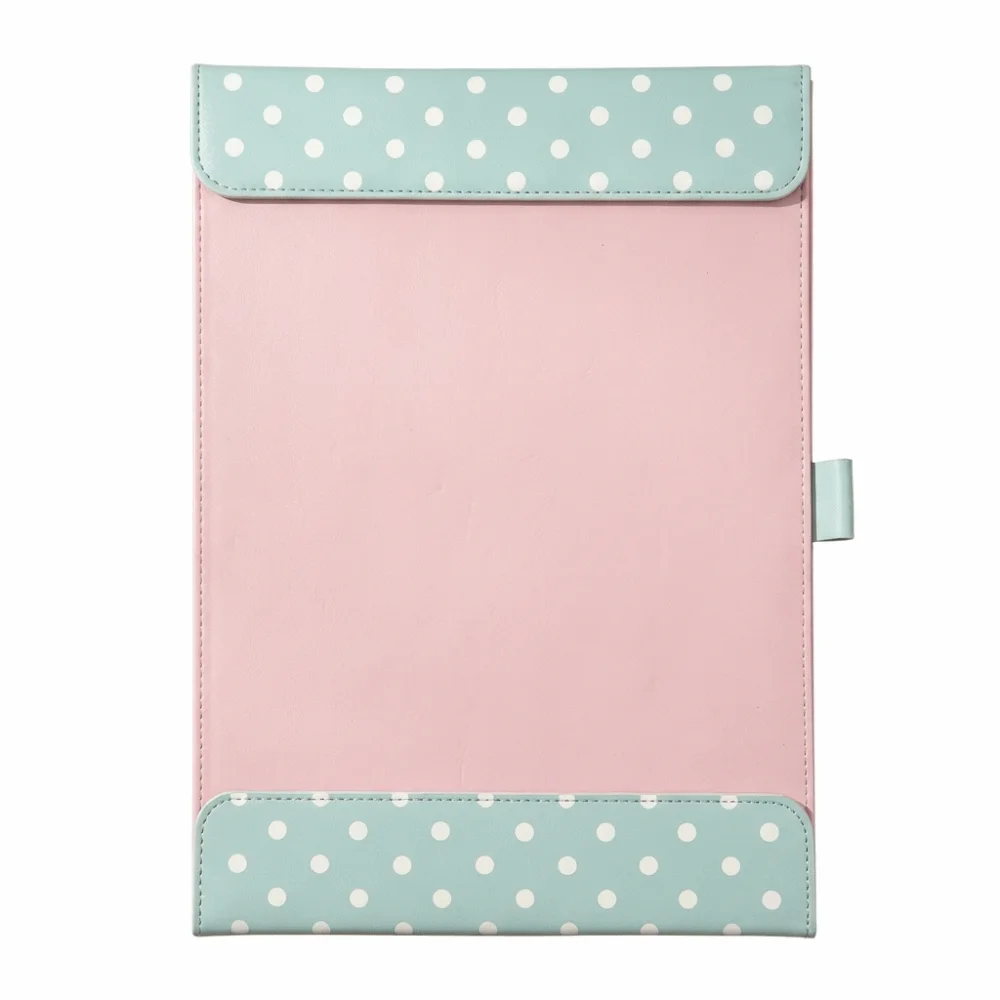 A4 Magnetic Clipboard Folder PU Leather Contrast-Color Paper Organizer Premium PU Leather Soft Touch Writing Board Daily Use