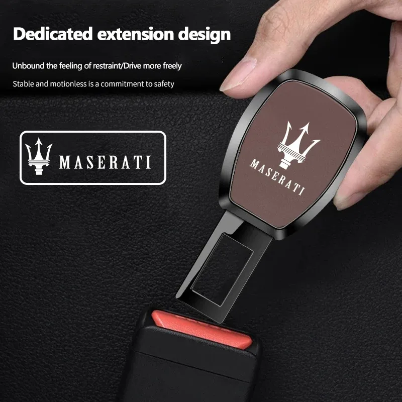 

Car Safety Belt Extender Seatbelt Extension Buckle Plug For Maserati Levante Ghibli MC20 Grecale Quattroporte GranTurismo Presid