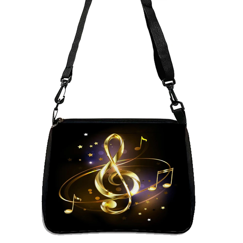 Musical Symbol Printed Crossbody Bag, Fashionable Shoulder Bag, Double-sided Printed Shoulder Bag Daily Casual Bag 5.21