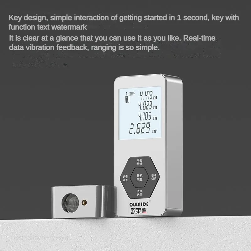 Imagem -04 - Xiaomi Home Infrared Rangefinder Régua Medição Inteligente de Alta Precisão Mini Handheld Ferramenta Medidor de Distância 50 m 70 m 100 m 120m