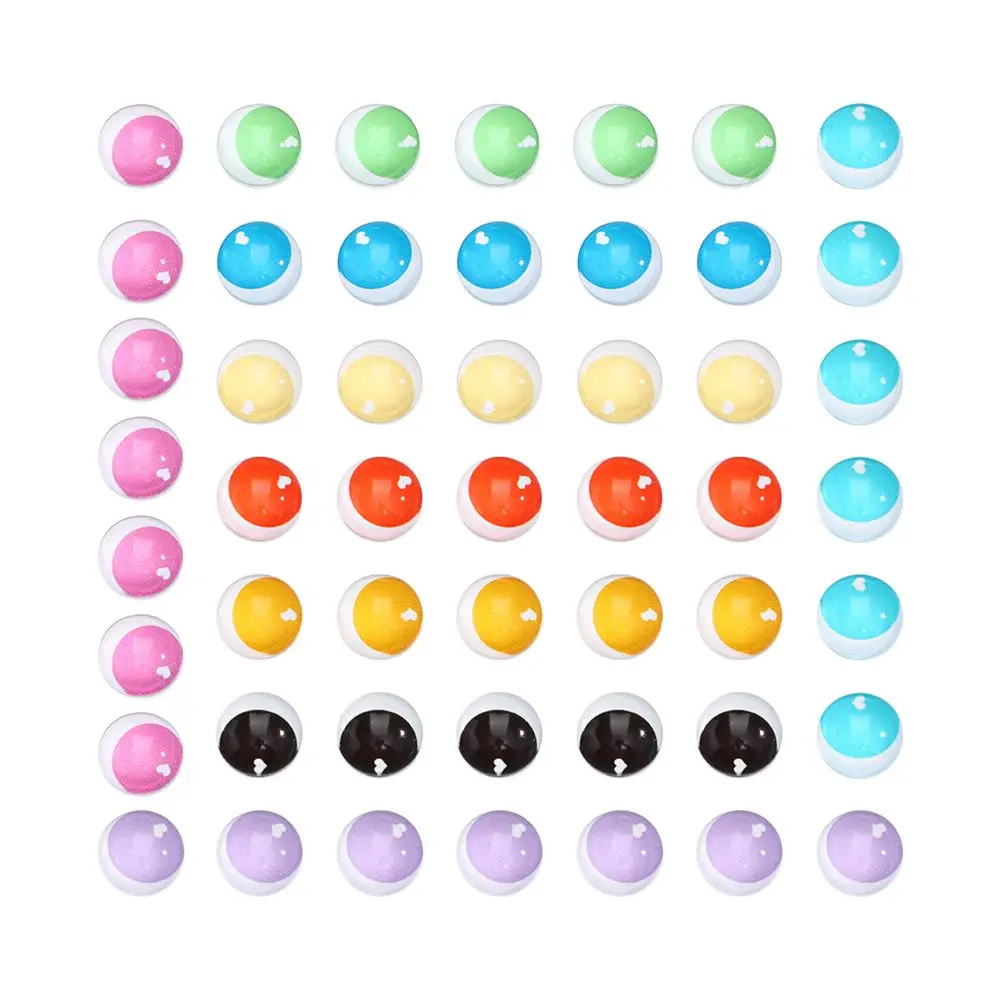 50PCS 6/10/16/20/25mm Craft Puppet Jewelry Findings Round Eyes Cabochon Flat Eyeballs Toys Accessories Glass Doll Eyes