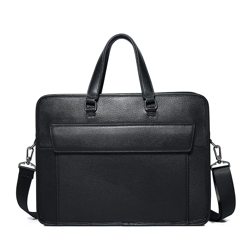 Genuine Leather Messenger Briefcases Men Briefcase Laptop Top Layer Cowhide High-end Commuting Luxury Men's Handbag Business