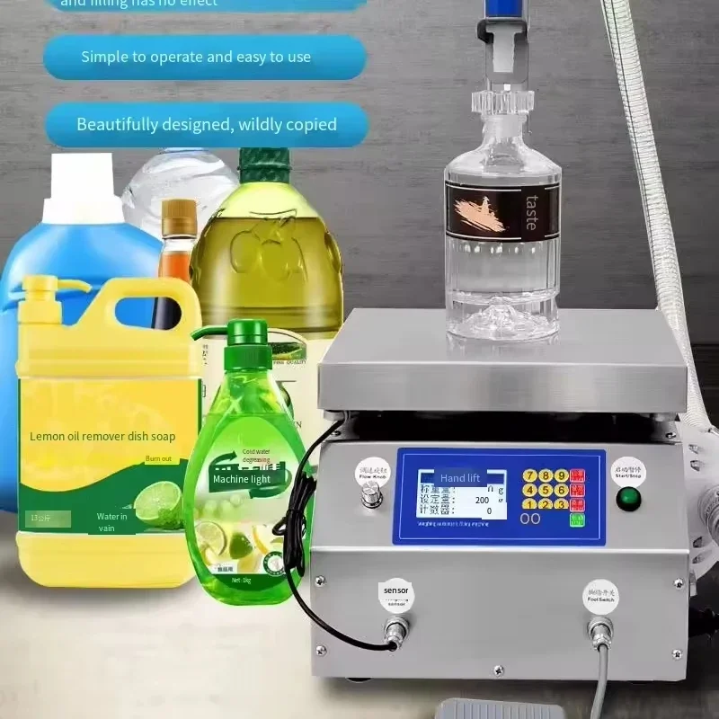 CSY-L36 Weighing Filling Machine for Beverage Olive Oil Wine Water and Sauce Semi-Automatic High-Speed Large Flow Filling