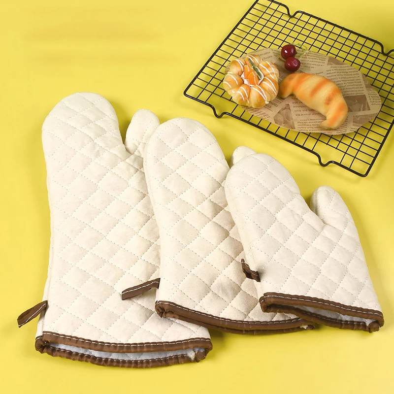 

1PCS Oven Mitts Heatproof Microwave Baking BBQ Heat Resistant Baking Gloves Heat Proof Protected Gloves Kitchen Tool