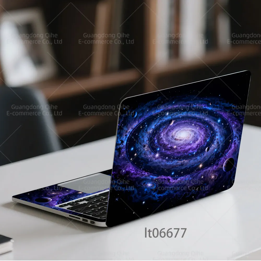2 Pieces Cosmic Tech Stickers, Galaxy Map & Star Chart Vinyl Decals, Waterproof Space Laptop Skin for MacBook, Notebook, Tablet