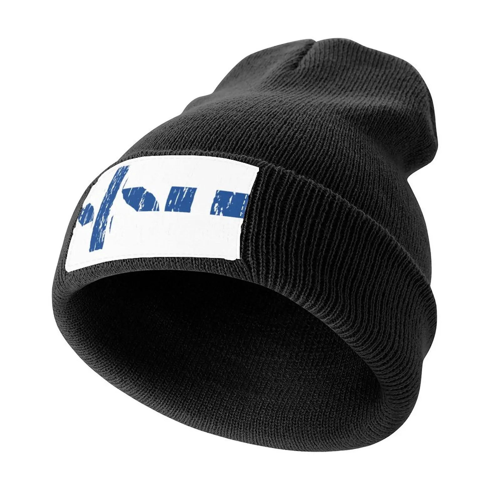 

Sisu Finnish Flag Distressed Knitted Cap Trucker Cap Sun Cap Men's Baseball Women's