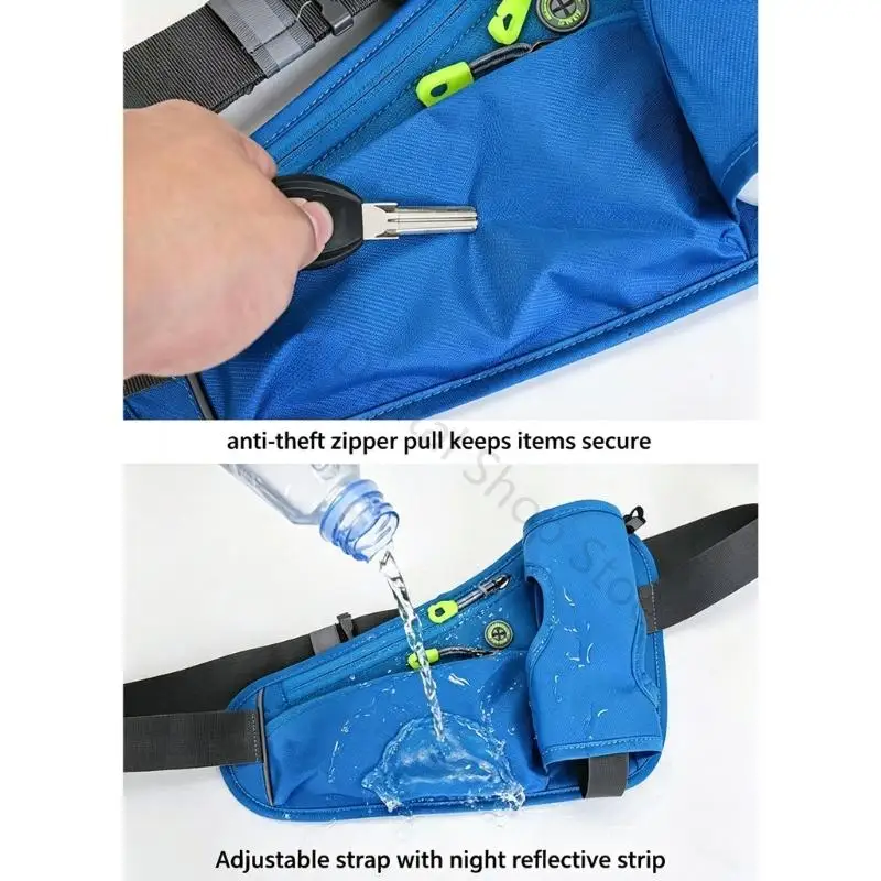 96BA Workout Waist Pack with Adjustable Belt and Quick Bottle Access