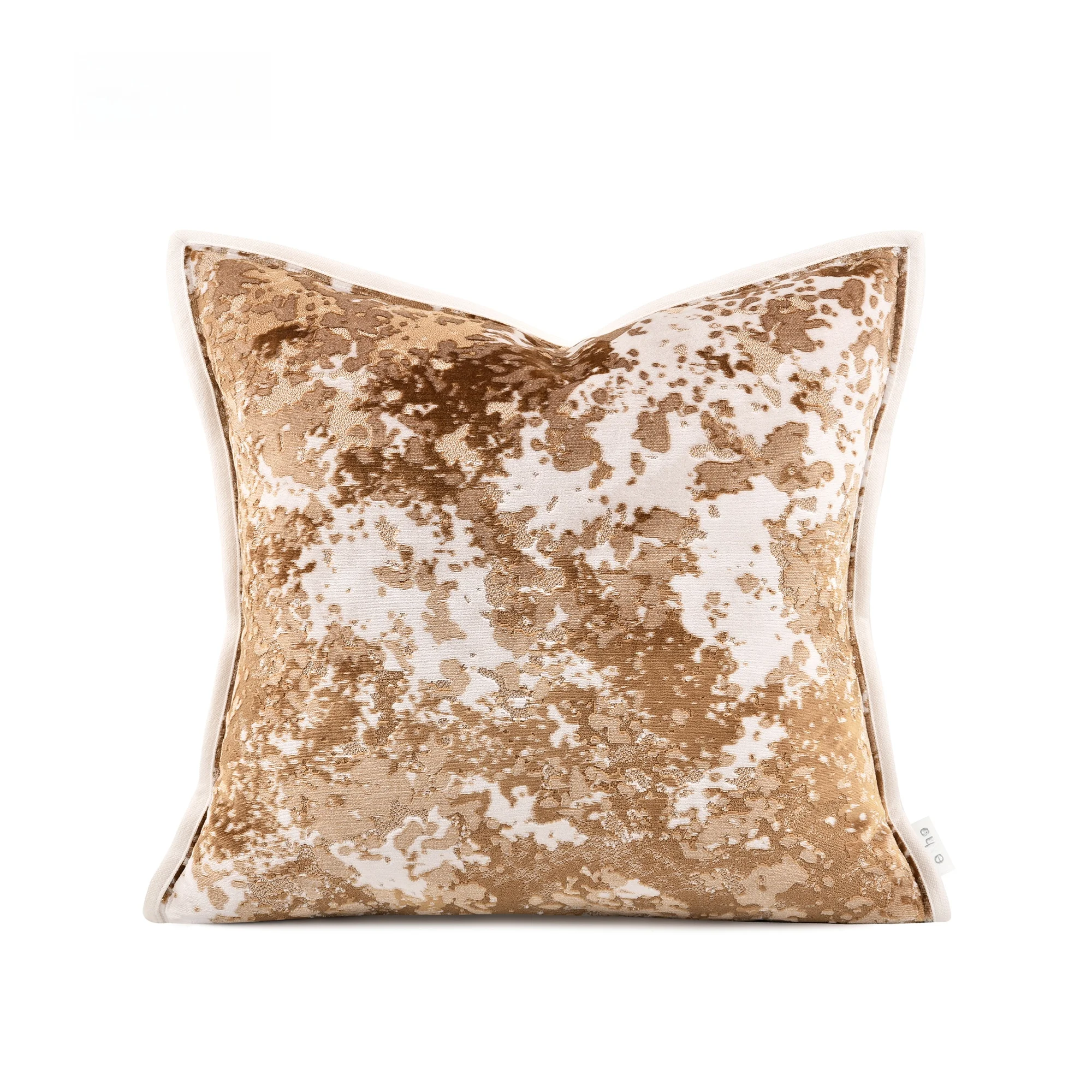 

Современная роскошная мягкая велюровая подушка для гостиной, оранжевого/кофейного цвета, образец для демонстрационной комнаты, высококачественная мягкая подушка из велюра Swan