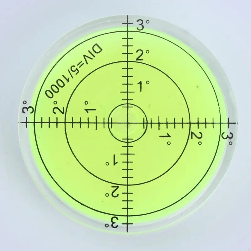 60mmx12mm PMMA Bubble Degree Mark Surface Level Round For Measuring Tool