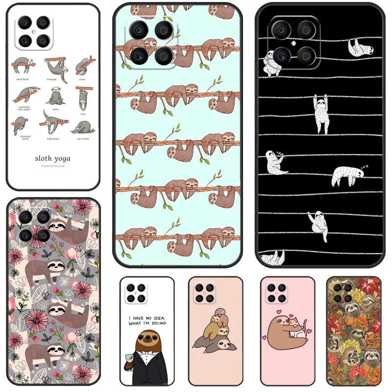 Sloth Cute Animal Case For Honor X9a X8a X6a X7a X9b X7 X8 X9 8X Cover For Honor Magic 5 6 Pro 50 70 90 Lite