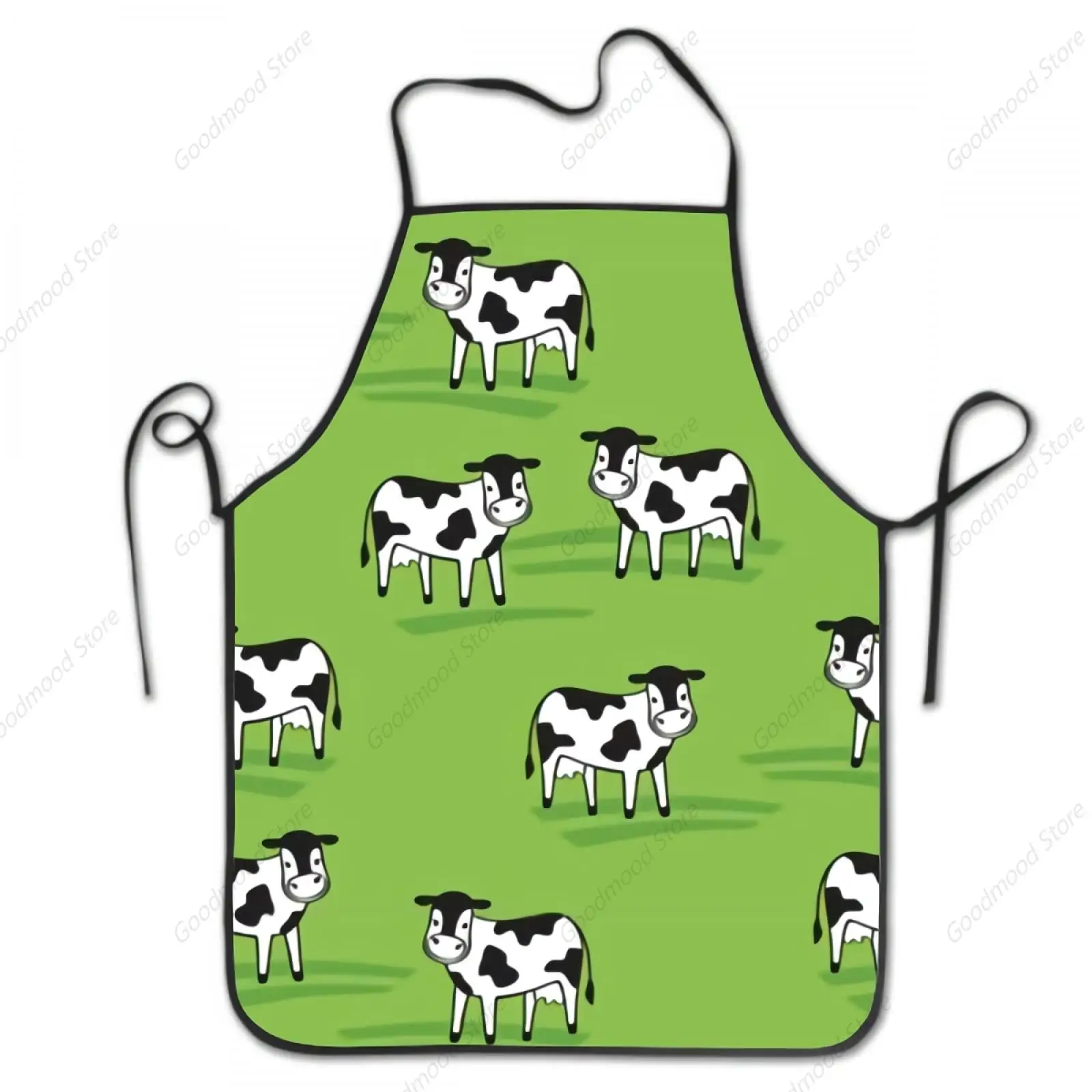 Cute Dairy Cows Aprons for Woman Green Fields Cooking Apron for Men Women Cooking Baking Barbecue Chef Kitchen Cute