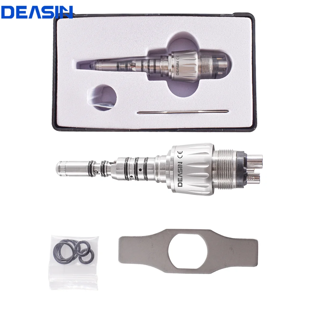 DEASIN Dental Handpiece M6 Holes coupler For kavo 9000 Fiber Optic Handpiece Adaptor Coupling LED Coupler with water filter