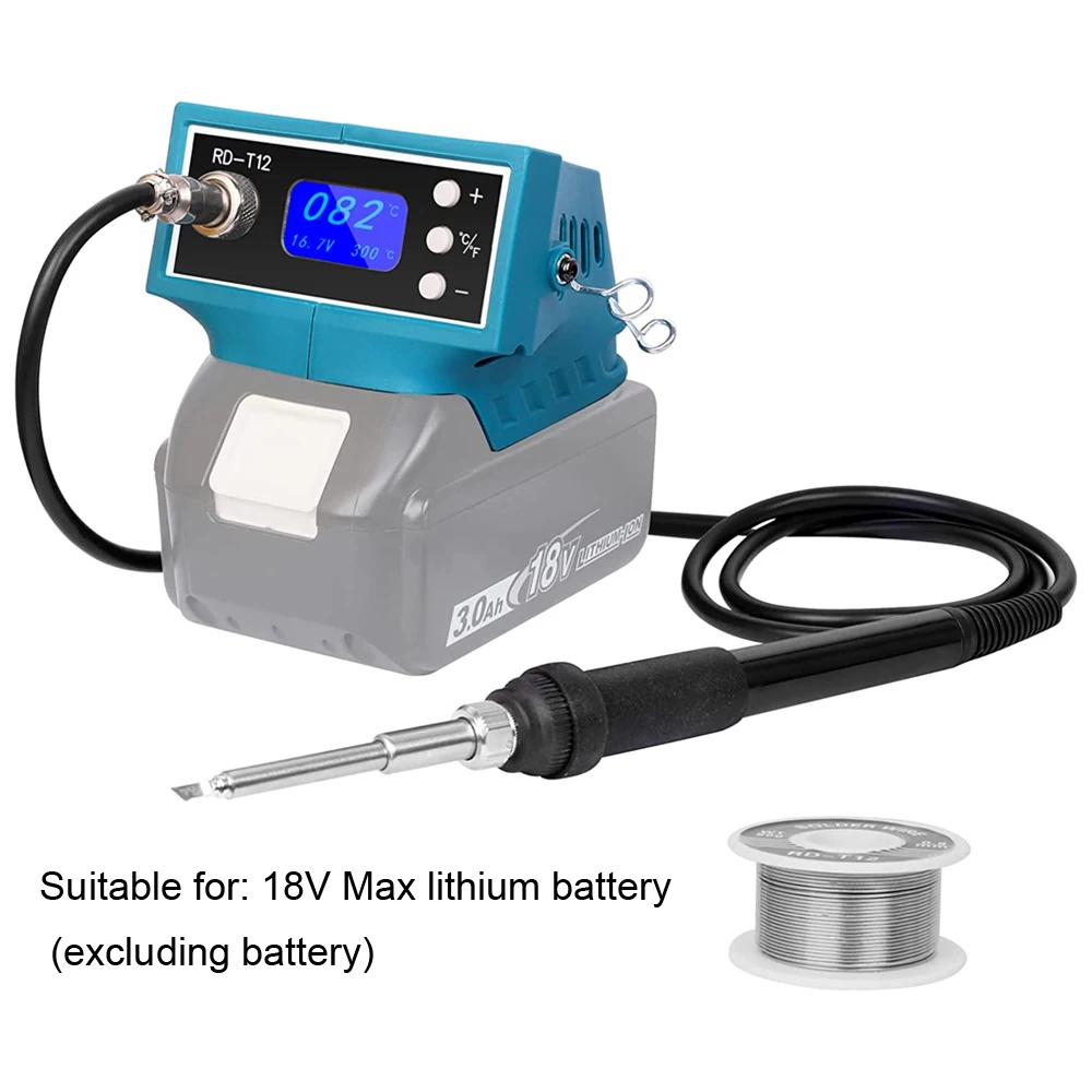 Cordless Soldering Iron Station for Makita 18V Max Battery with Digital Display Auto-Sleep °C/°F Conversion Welding Tool for DIY