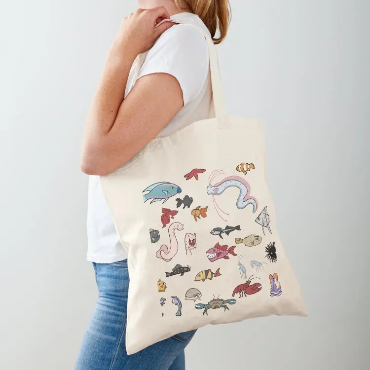 

Marine Life Tote Bag tote bag custom Women's shopper bag tote bags cloth bags supermarket folding
