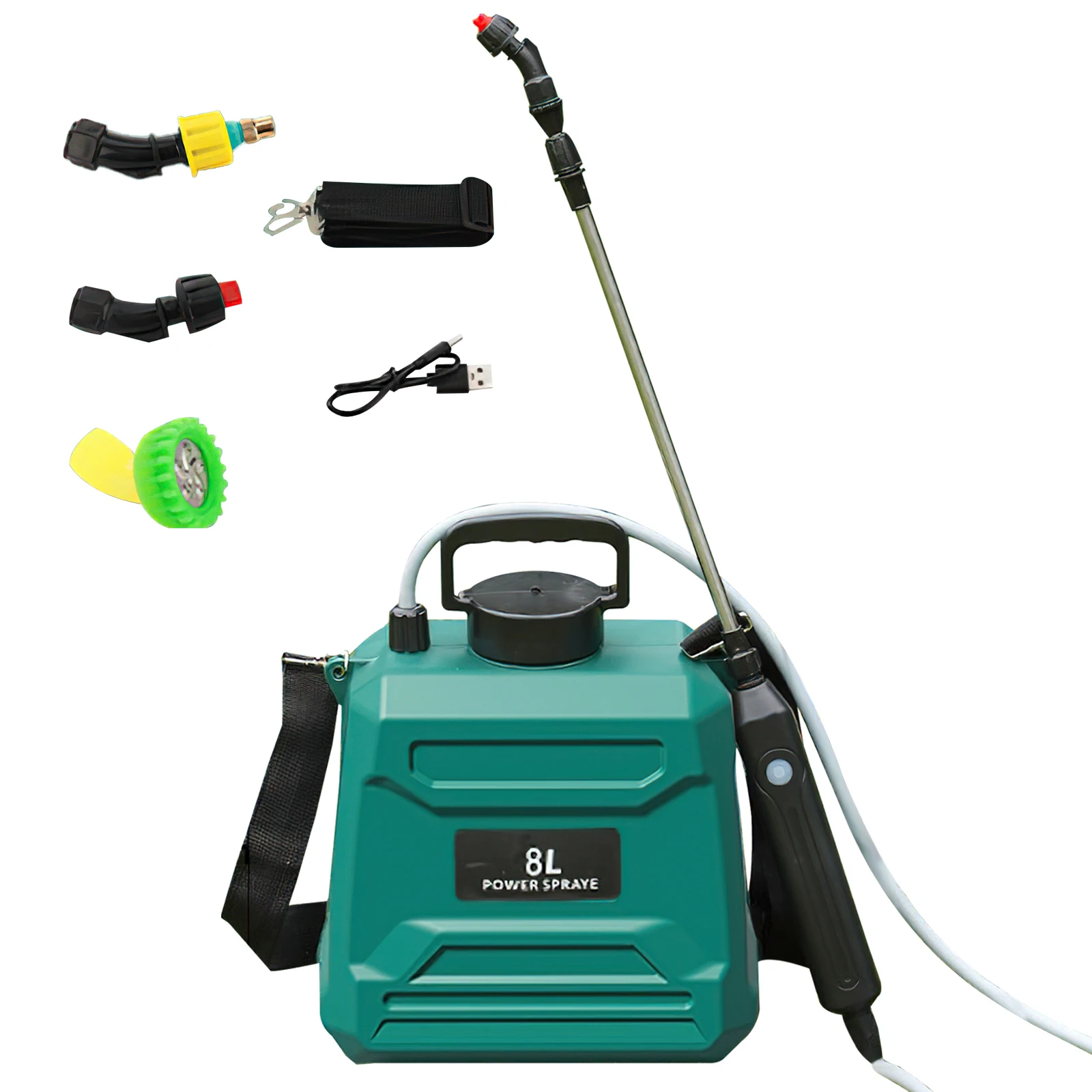 8L Automatischer Elektrischer Sprüher Garten-Pflanzensprüher Handlicher Wiederaufladbarer Sprinkler Zerstäuber Schultergurt-Gießkanne