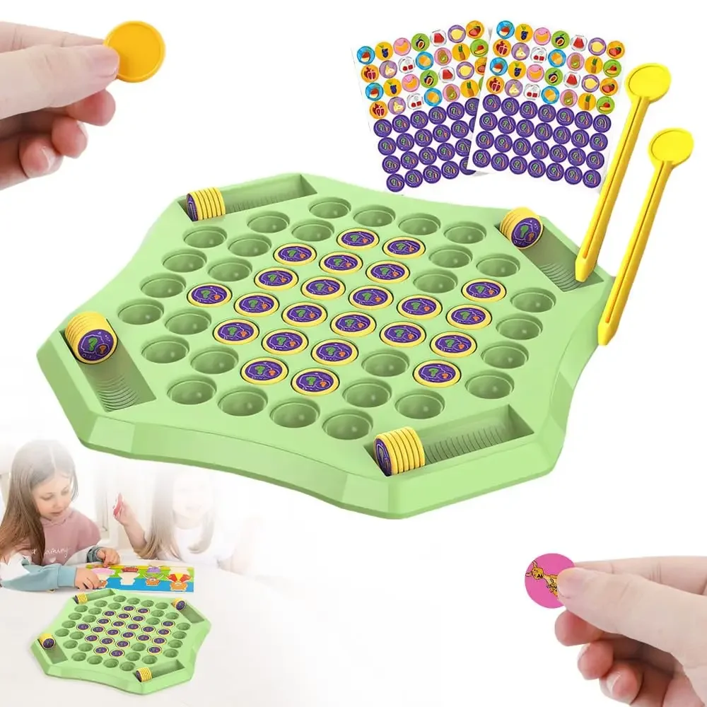 1PC zwierząt/owoce Flip szachy 54 karty pamięć gra w szachy Cartoon logiczne myślenie poznawcze nauka zwierząt szachy zabawki na imprezę dla dzieci