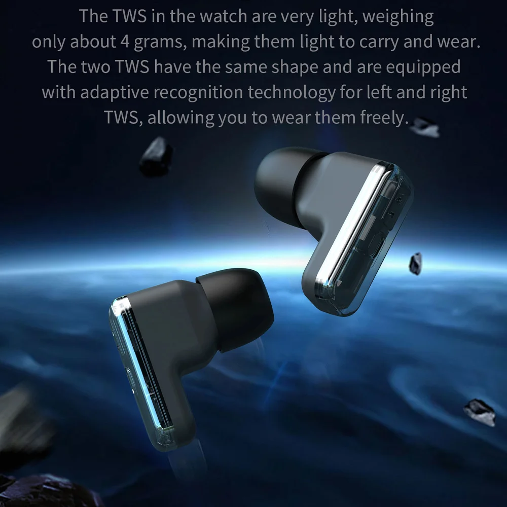 Nieuw 2-in-1 smartwatch met hoofdtelefoon TWS Bluetooth-hoofdtelefoon professionele waterdichte hartslag bloedzuurstofmonitor sporthorloge