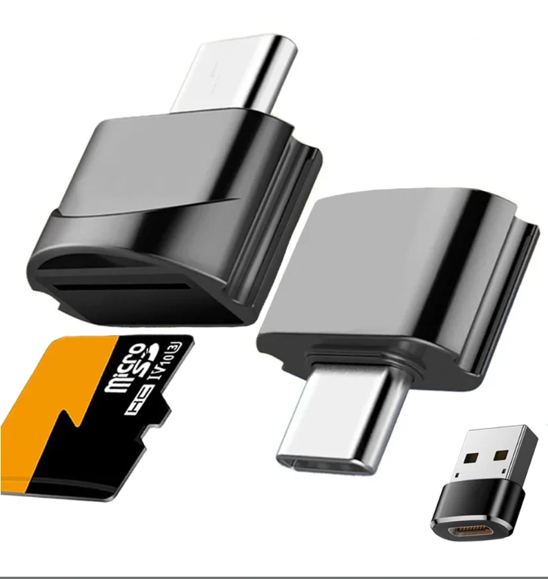USB C to Micro SD TF Card Reader, Type C to Micro SD OTG Smart Memory Reader Adapter Compatible for Mac for iPad Pro for Samsuan