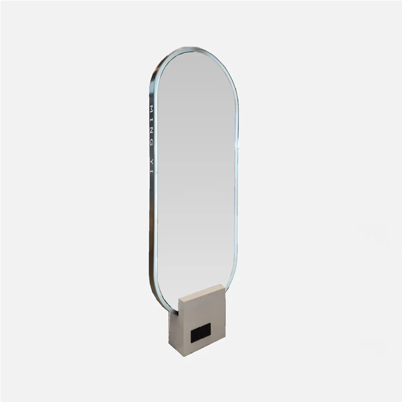 3 Mirrors Set, LED Lighted Vanity Mirror for Hair Salon, Gold Beauty Station Mirror, Styling Makeup Mirror, Barber Shop Lighting